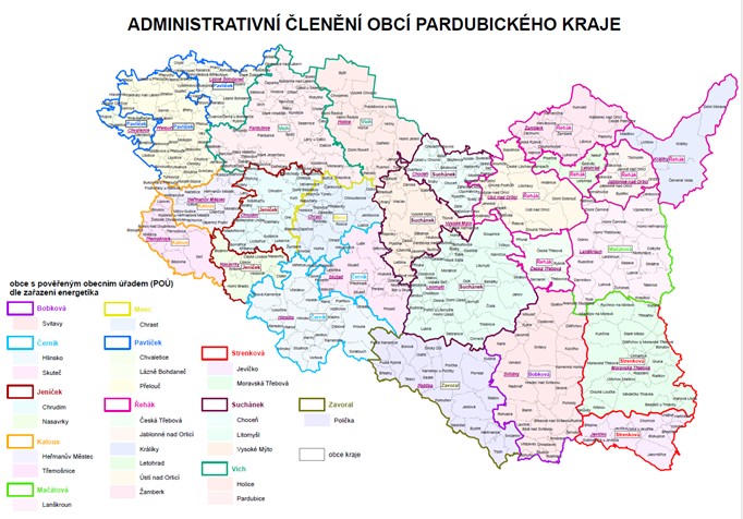 administrativní členění pk