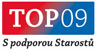 logo top09 s podporou starostů