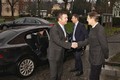 Předsedu PSP ČR Jana Hamáčka přivítal ředitel krajského úřadu Jaroslav Folprecht