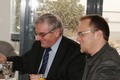 Hejtman Martin Netolický se svým náměstkem Jaromírem Duškem na jednání v Olomouci. Foto: Luboš Kozel