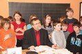 Hejtman se žáky ZŠ Ostřetín. Foto: Luboš Kozel