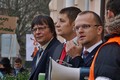 Hejtman Martin Netolický debatoval se studenty o školství. Nakonec sklidil potlesk. Foto: Luboš Kozel