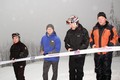 Pásku stříhají  zleva Libor Vlček, Martin Netolický, Jaroslav Tomana a Jiří Hudeček, technický dozor investora. Foto: Luboš Kozel