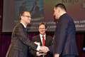Předání stříbrných mincí s T. G. Masarykem a M. R. Štefánikem