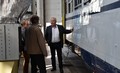 Náměstek hejtmana Michal Kortyš při návštěvě Dílen pro opravy vozidel v Přerově.