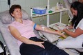 Daruj krev s pardubickými hokejisty- prvodárkyně Hana Flonerová z Přelouče