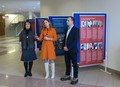 Výstavu zahájili senátorka Miluše Horská, prorektorka Andrea Koblížková a Adam Hradilek z ÚSTR