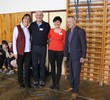 Ředitelka OA Chrudim Zdeňka Vichrová, zástupkyně ředitelky Šárka Pudilová, učitel z partnerské Churchill Community College Malcolm Jacobs a radní Bohumil Bernášek.