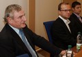 Na tiskové konferenci hovořili o změnách dopravní obslužnosti náměstek Jaromír Dušek a hejtman Pardubického kraje Martin Netolický. Foto: archiv