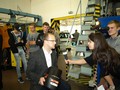Hejtman Martin Netolický v rozhovoru s reportérkou z regionální televize. Foto: Pk