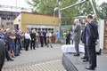 Prezident mluví k zaměstnancům Explosie