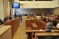 Prezident v sále Zastupitelstva