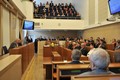 Prezident v sále Zastupitelstva Pardubického kraje