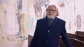 Spisovatel a výtvarník Václav Vokolek hovoří o svém strýci Vojmíru Vokolkovi v kostele v Hrbokově