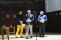 Přebírání ceny - M. Poldauf, T. Libánek  P. Vorel