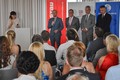 Hejtman Martin Netolický, náměstek hejtmana Roman Línek, generální ředitel Metrostavu Jaroslav Heran a předseda představenstva CH&T Pardubice Martin Kvírenc