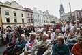 Na Perštýnském náměstí přivítali prezidenta občané