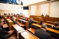 Setkání se starosty a zastupiteli v sále zastupitelstva